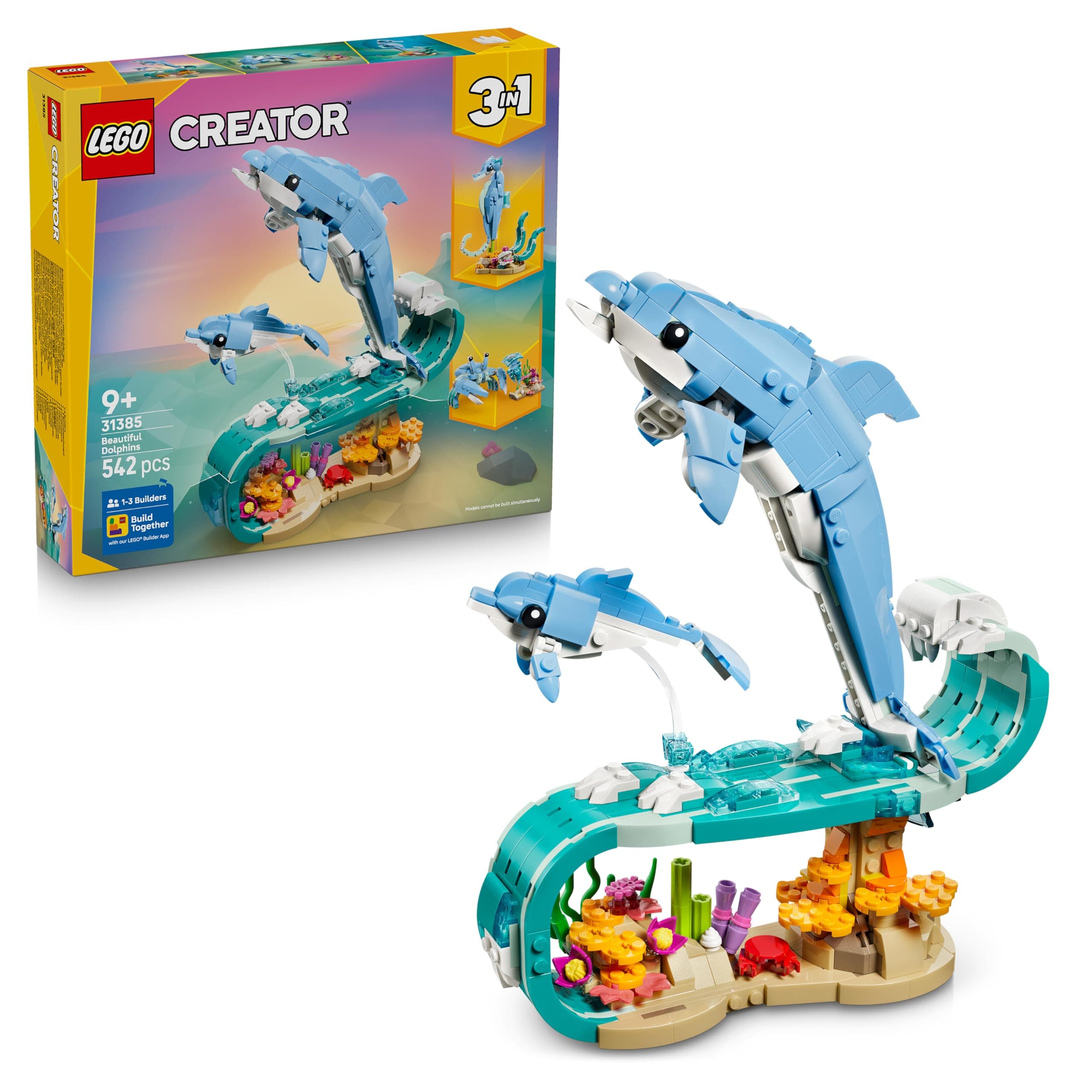 LEGO® Creator 31385 - Морски животни: красиви делфини