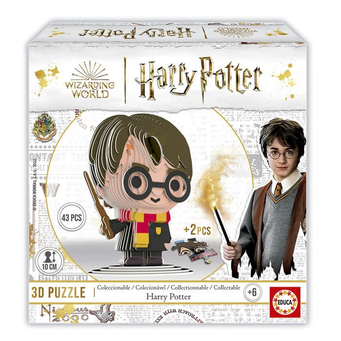 Пъзел, Educa, Мини фигурка Хари Потър 3D, 43 части