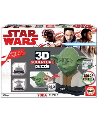 Детски пъзел EDUCA 160 ч. YODA 3D sculpture 17801