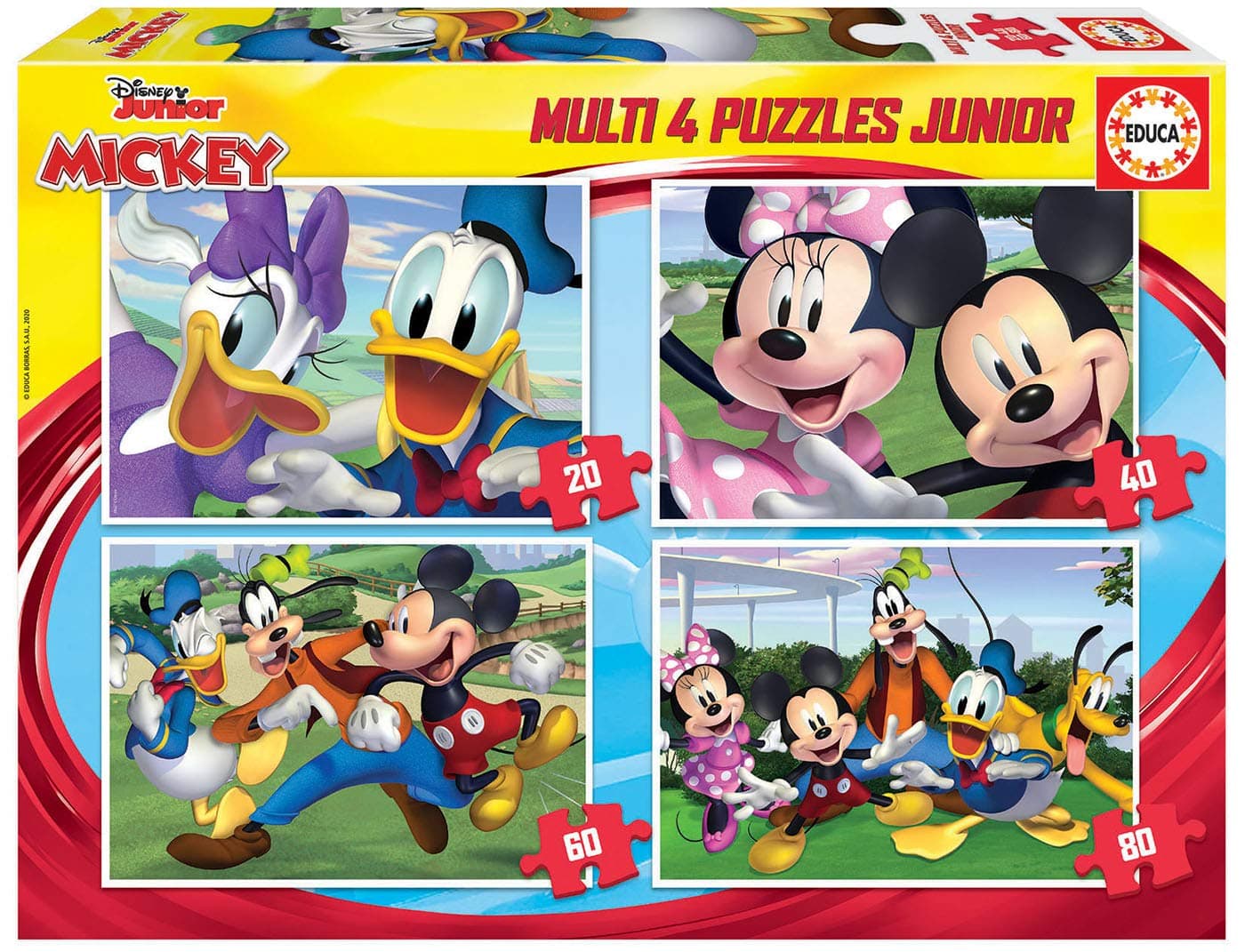 Детски пъзел Educa Mickey и приятели 4бр. 18627