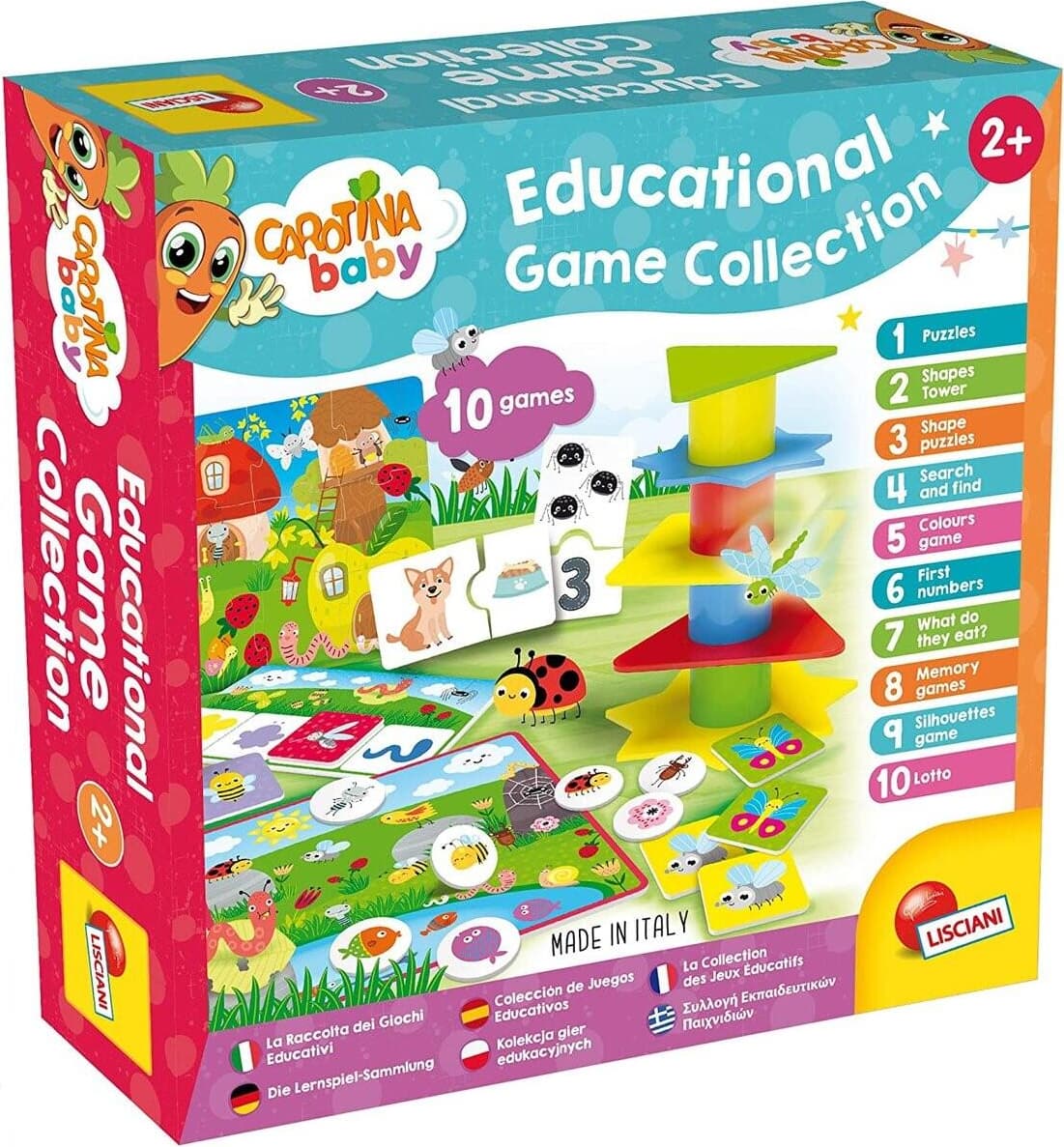 Образователни игри Lisciani CAROTINA BABY 10в1