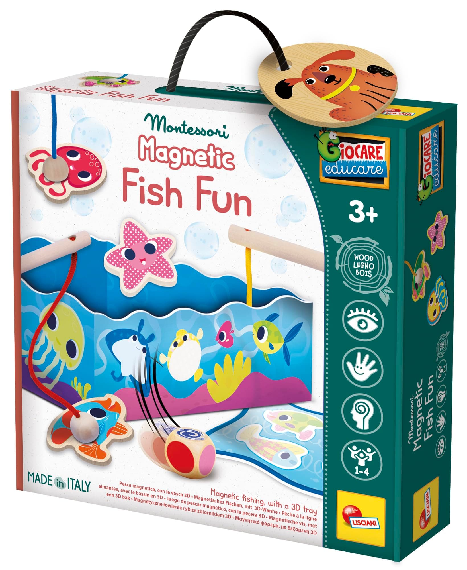 Дървена игра Lisciani Montessori Ловене на рибки