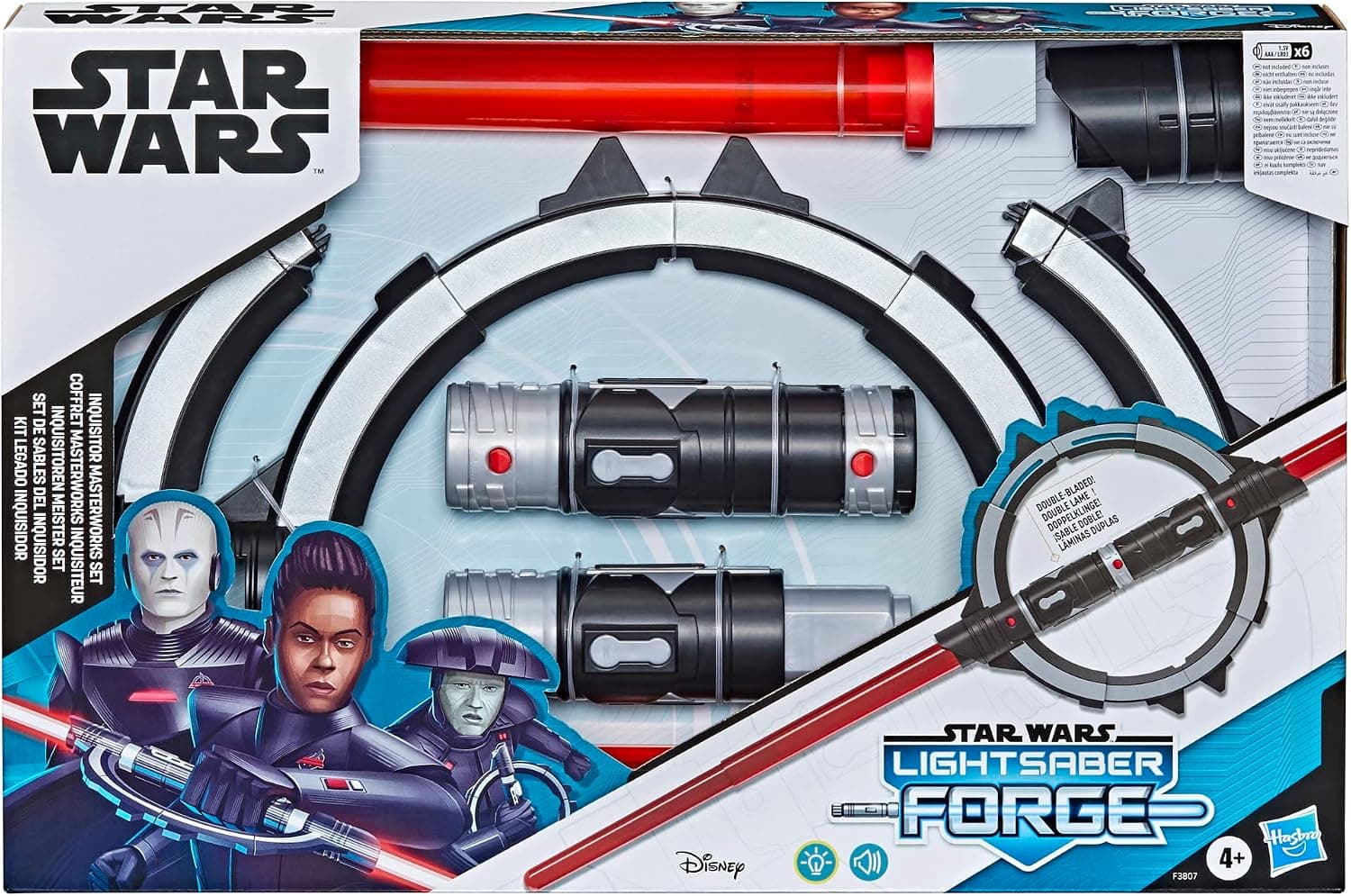 Светлинен меч Hasbro Star Wars Lightsaber Forge Inquisitor Masterworks Set, със светлина и звук