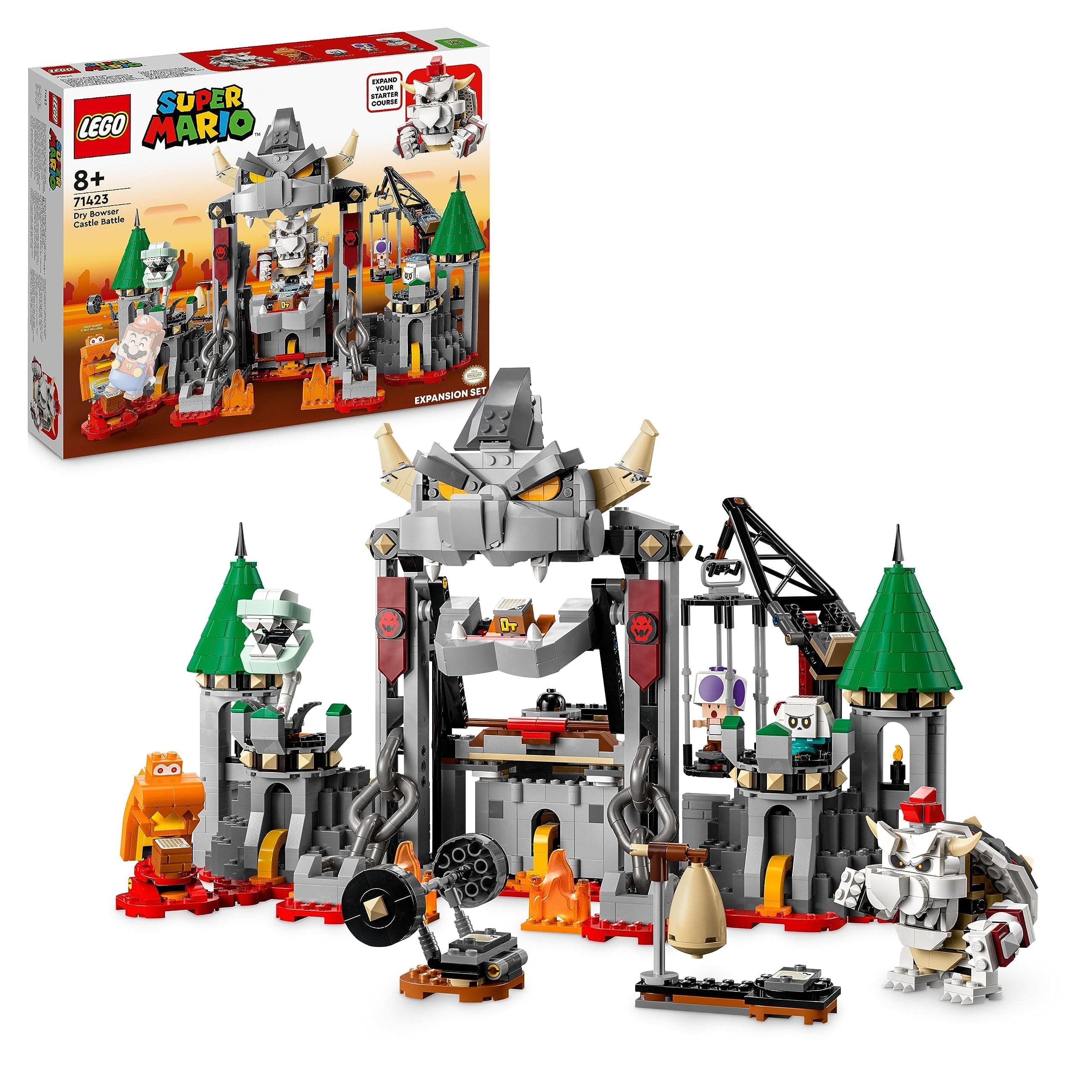 Конструктор LEGO Super Mario Комплект с допълнения, Битката при замъка на Баузър, 71423