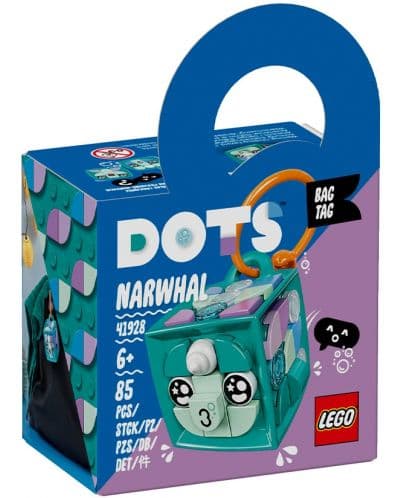 Конструктор LEGO Dots Ключодържател Narwhal, 41928