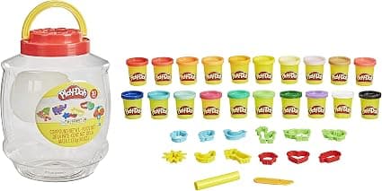 Комплект моделини Hasbro Play-Doh Bucket of Fun, 20 цвята с аксесоари