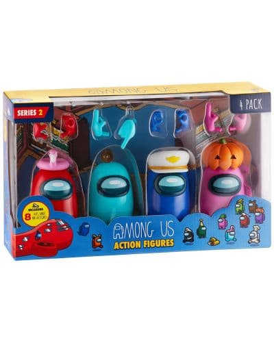 Комплект фигурки Toikido Among Us Series 2 с аксесоари, 4 броя, 11 см.