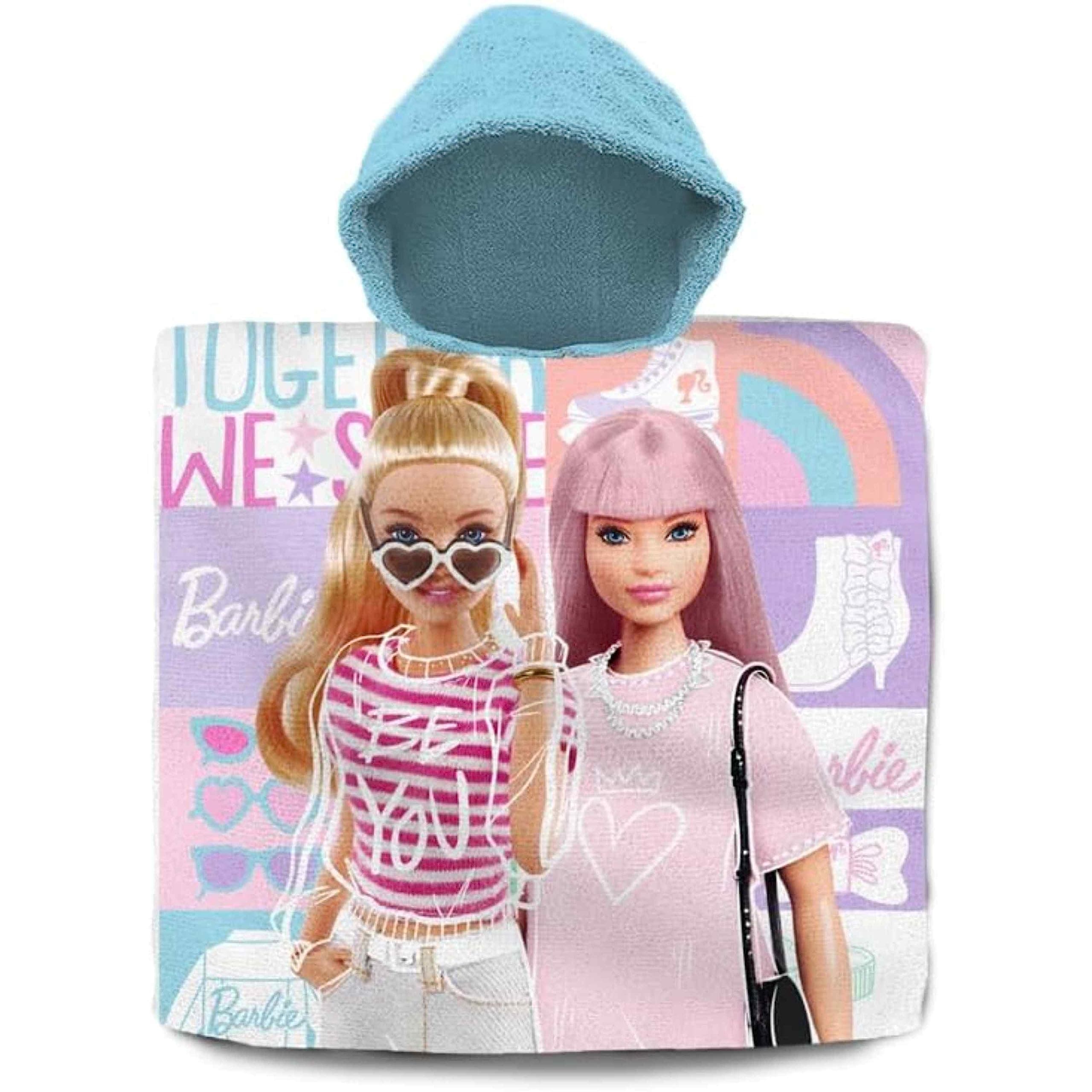 Детско пончо за плаж и баня Kids Licensing Barbie 60x120 см.