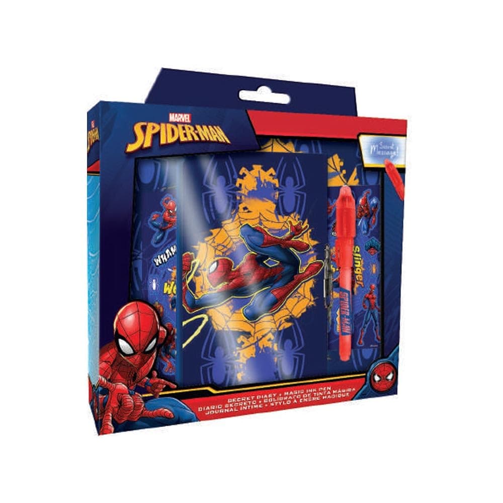 Детски дневник Kids Licensing Spiderman, с магически химикал и стикери