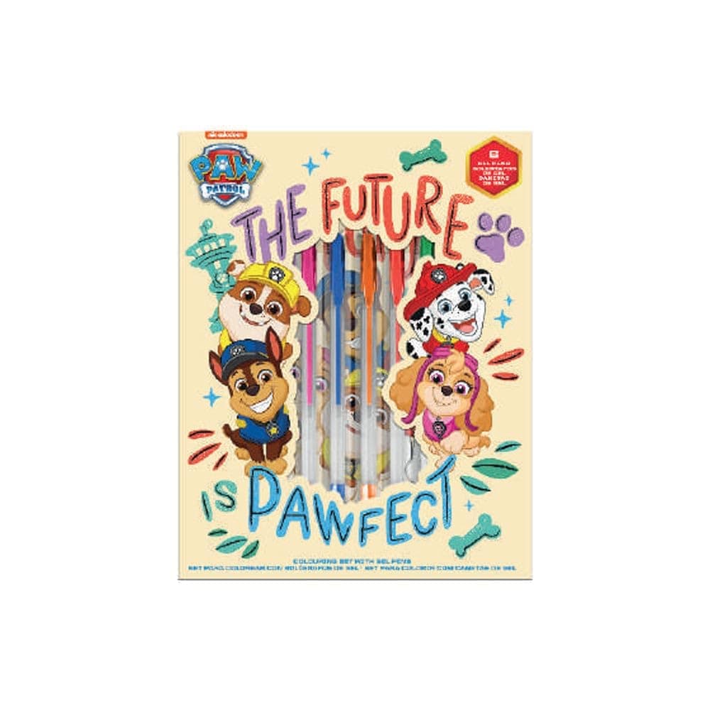 Детски комплект Kids Licensing Paw Patrol, тефтер с 6бр. гел химикали