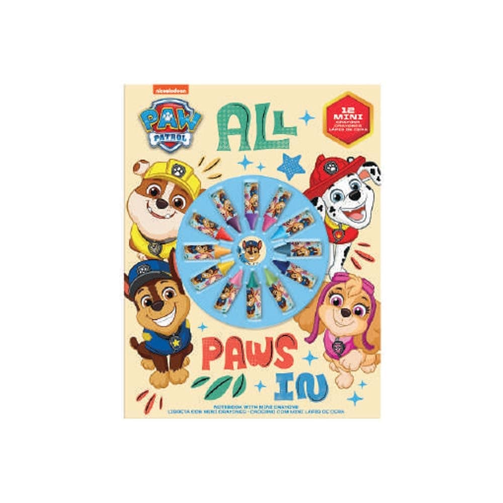 Комплект за рисуване Kids Licensing Paw Patrol, тетрадка с 12бр. мини пастели