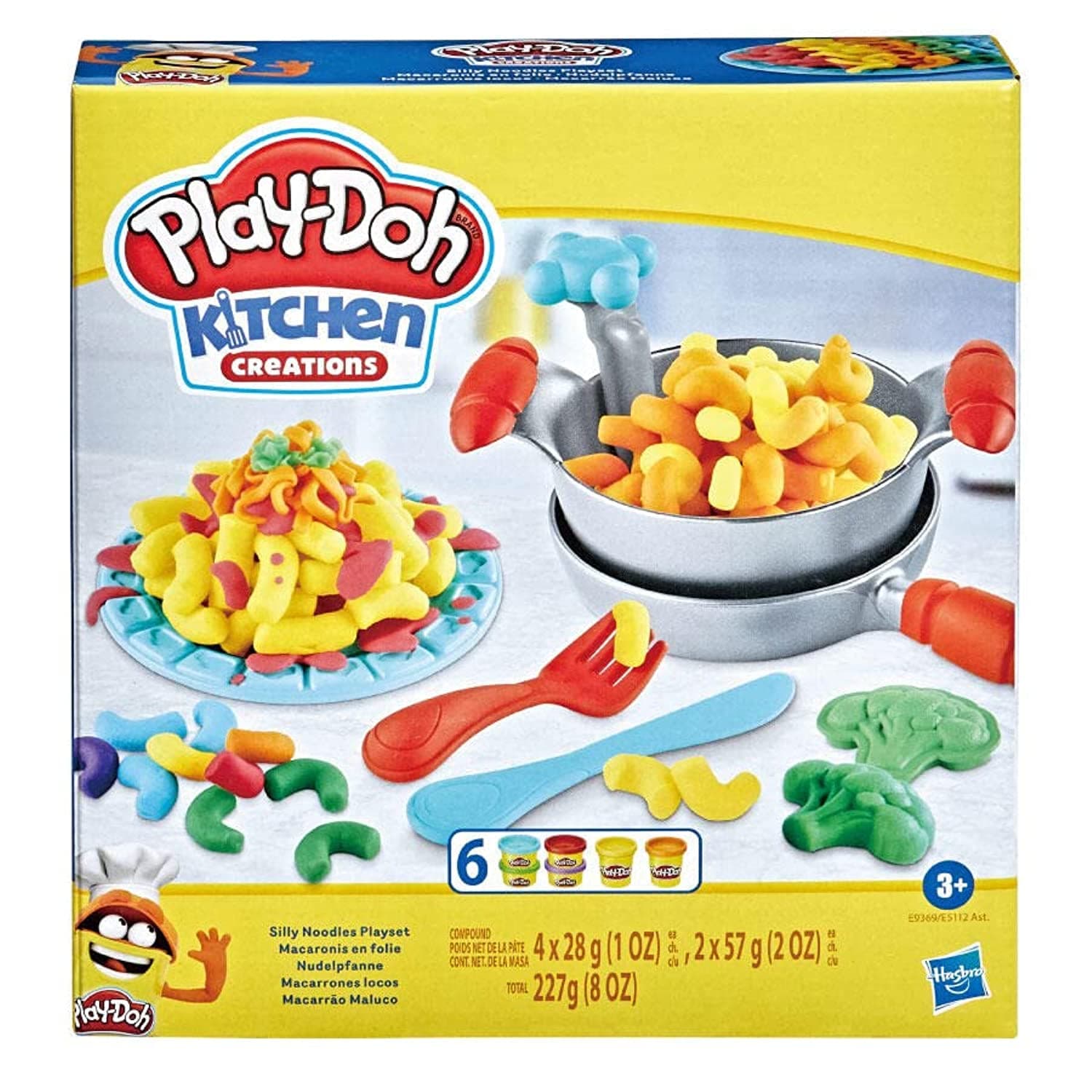 Комплект моделини Hasbro Play-Doh Silly Noodles, 6 цвята
