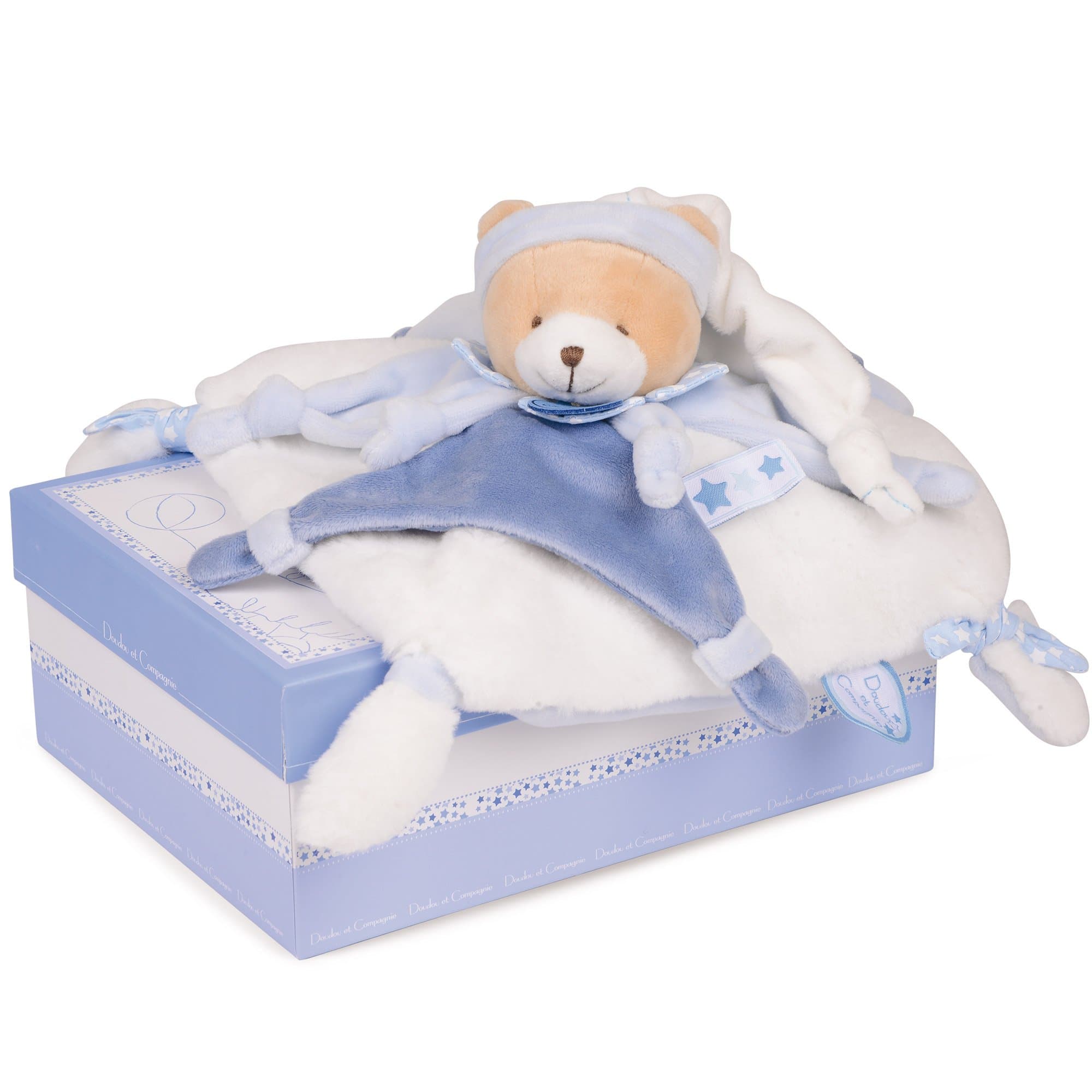 Плюшено мече за гушкане Doudou Petit Chou 27 см и луксозна кутия, DC2716