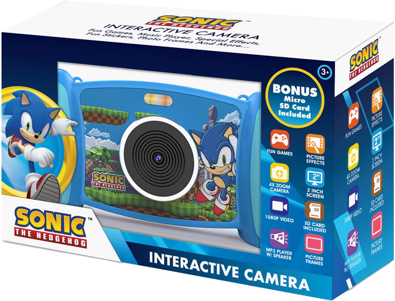 Детска интерактивна камера Kids Licensing Sonic с игри и ефекти