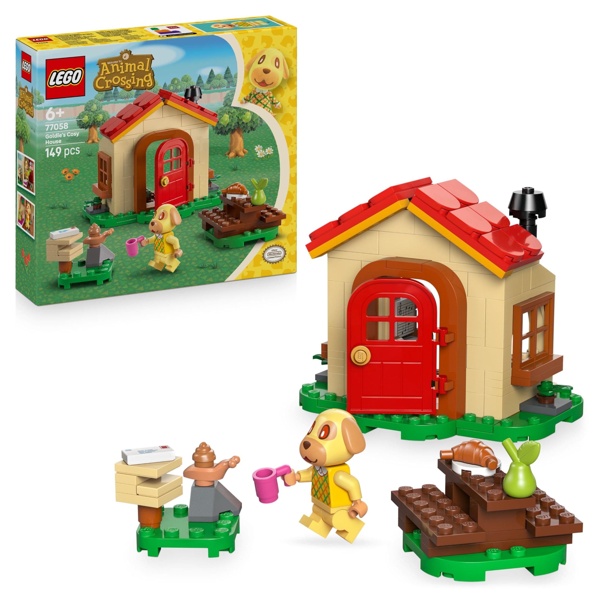 Конструктор LEGO Animal Crossing Уютната къща на Goldie, 77058