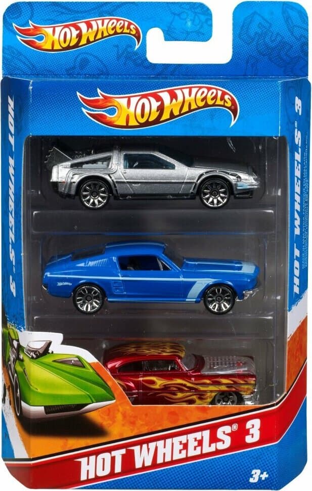 Метални колички Hot Wheels базов модел 3 бр., асортимент