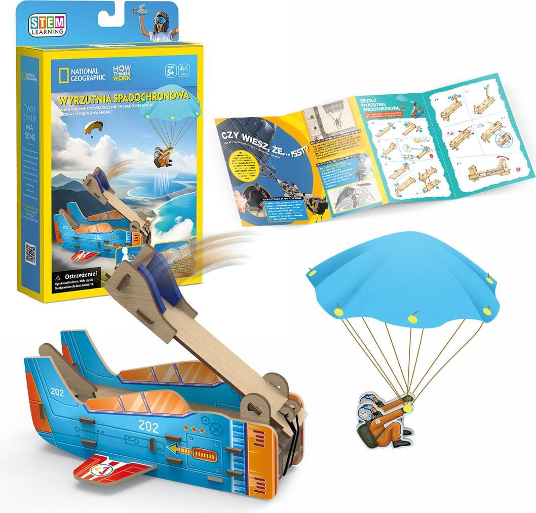 CubicFun 3D пъзел National Geographic STEM Парашут с изстрелвачка