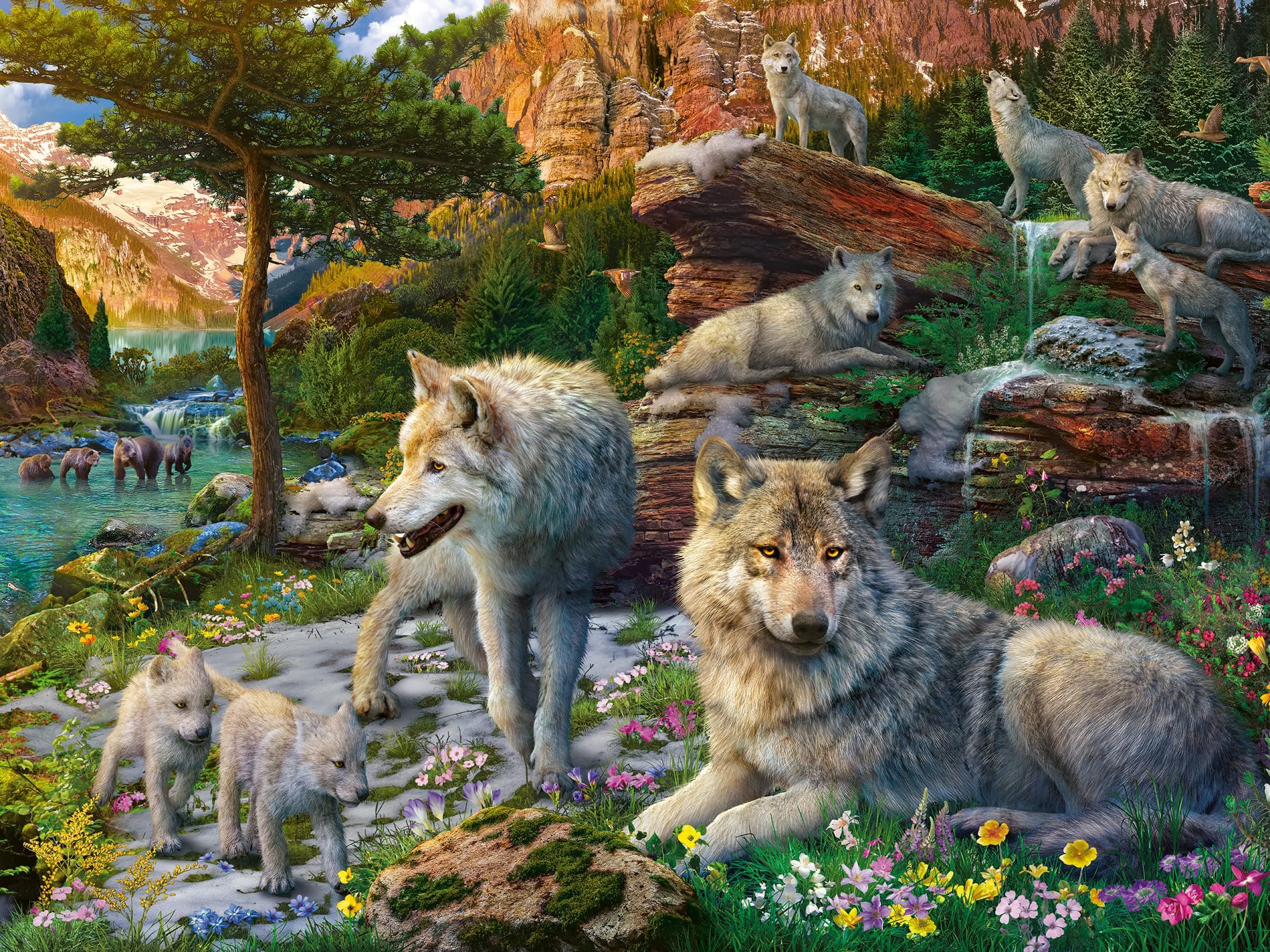 Пъзел Ravensburger 1500 ел. - Глутница вълци