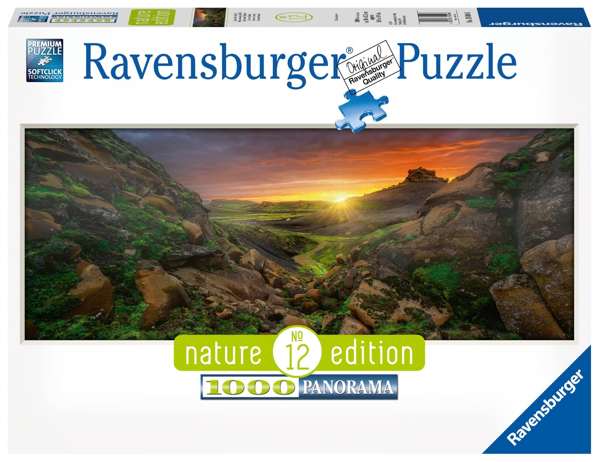 Пъзел Ravensburger 1000 ел. - Слънце над Исландия