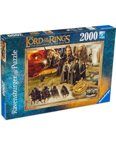 Пъзел Ravensburger 2000 ел. - Властелинът на пръстените: Задругата на пръстена