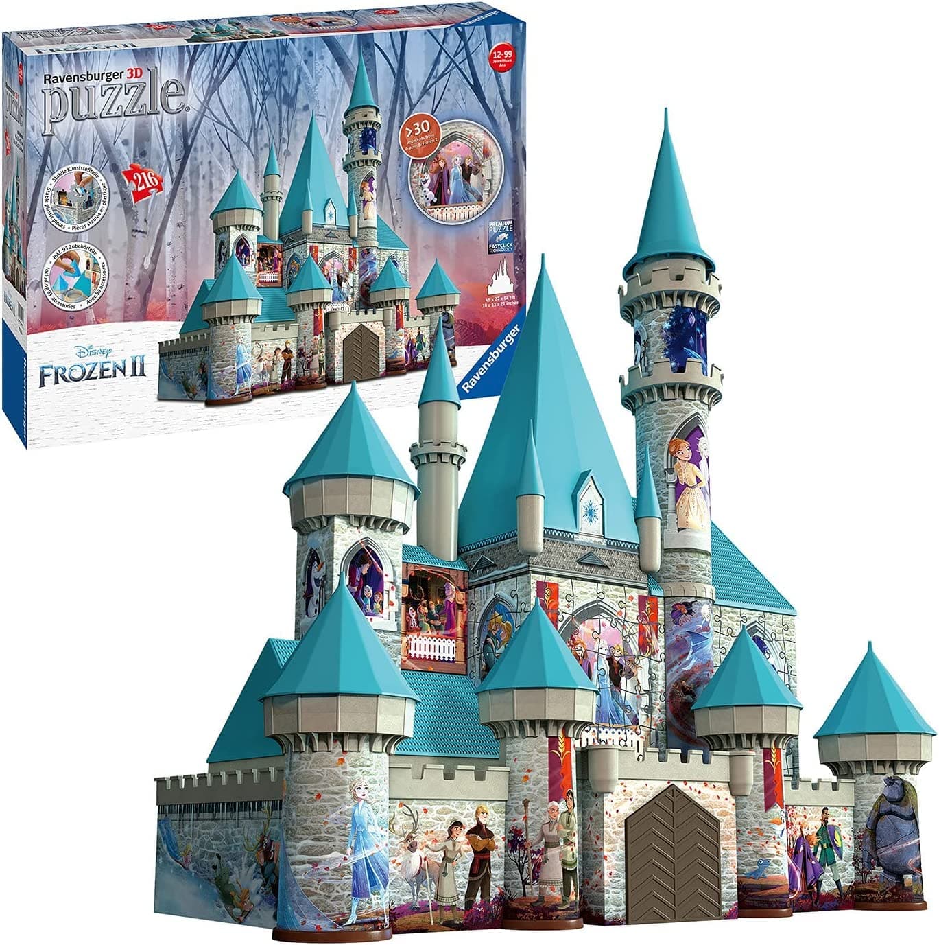 3D Пъзел Ravensburger 216 ел. - Замръзналото кралство 2: Замъкът