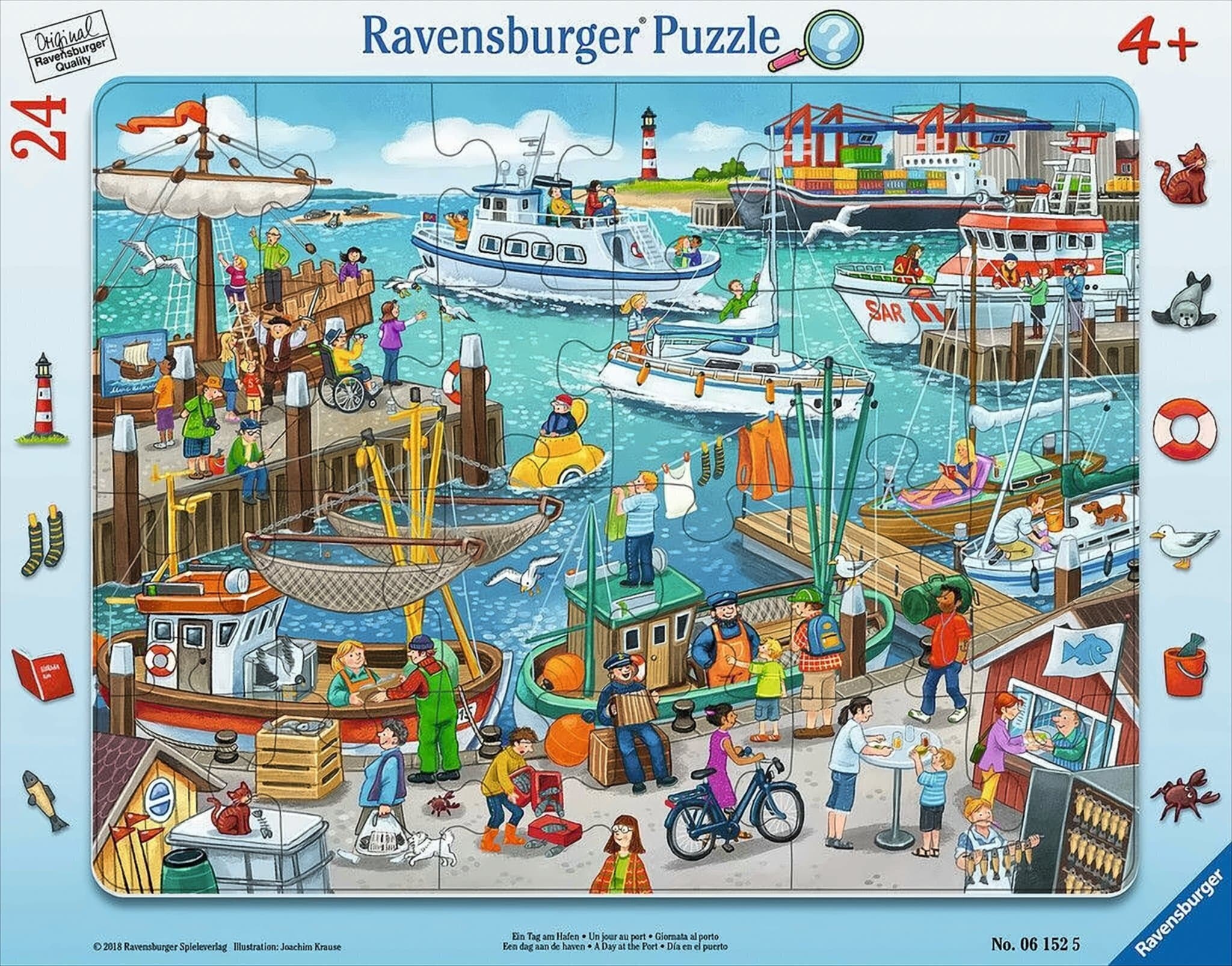 Пъзел Ravensburger 24 ел. - Един ден на пристанището