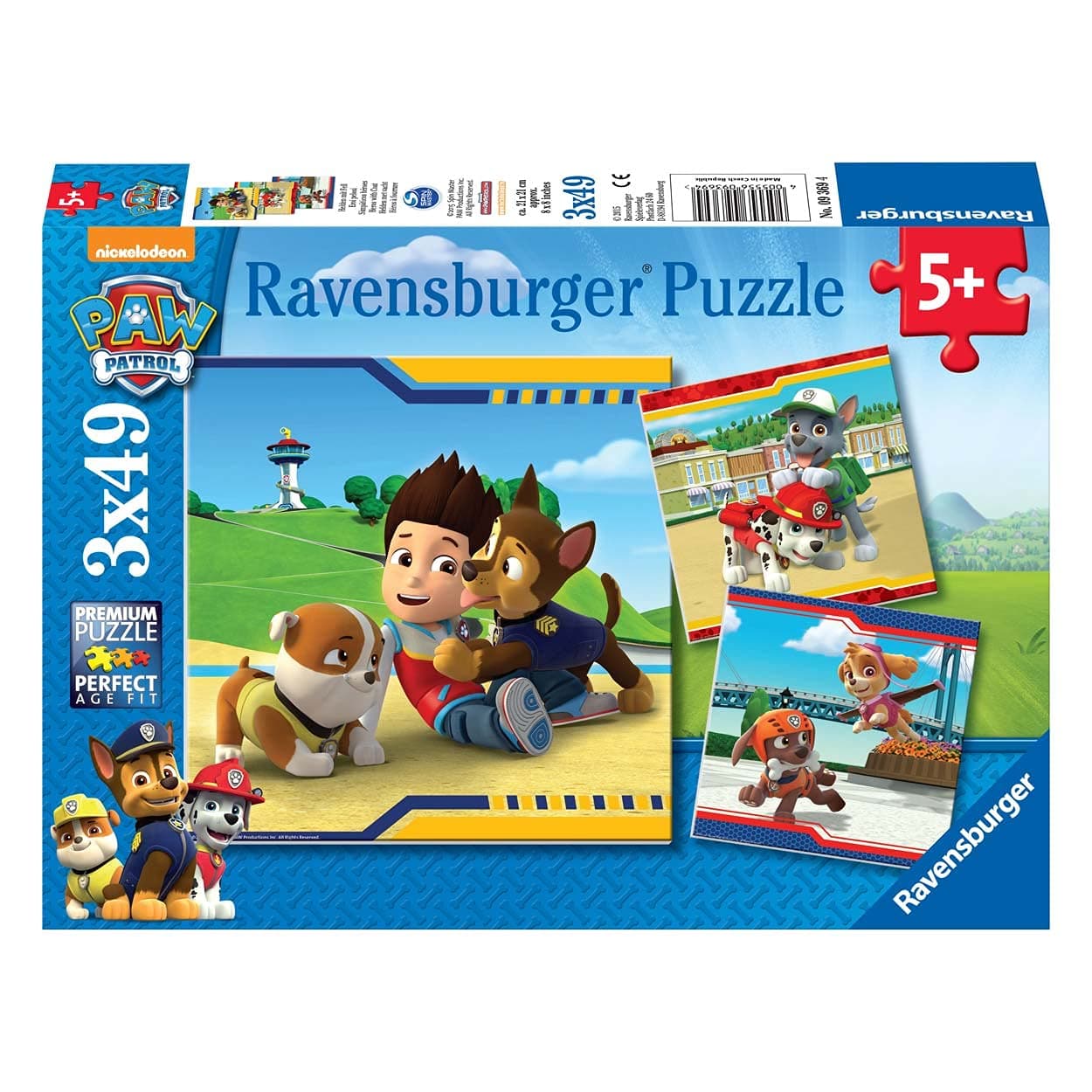 Пъзел Ravensburger 3x49 ел. - Пес патул: Герои в униформи