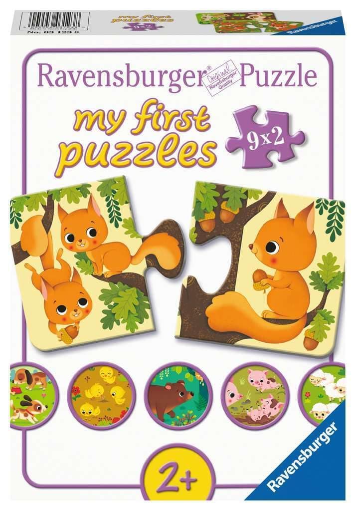 Моят първи пъзел Ravensburger 9х2 ел. - Животните и техните деца