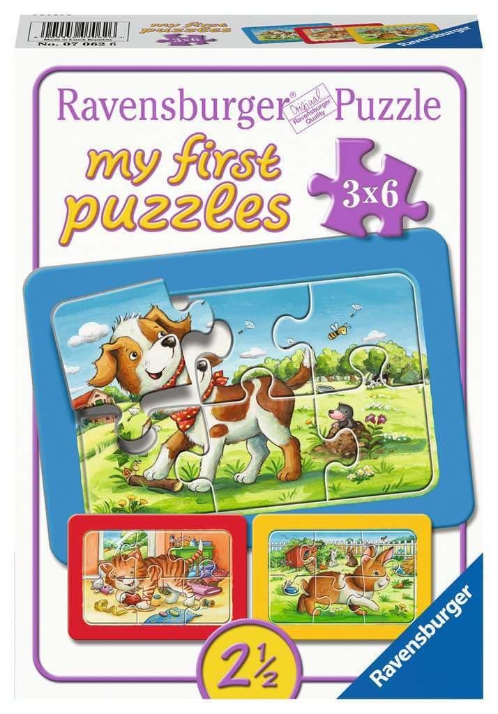 Моят първи пъзел Ravensburger 3x6 ел. - Животни