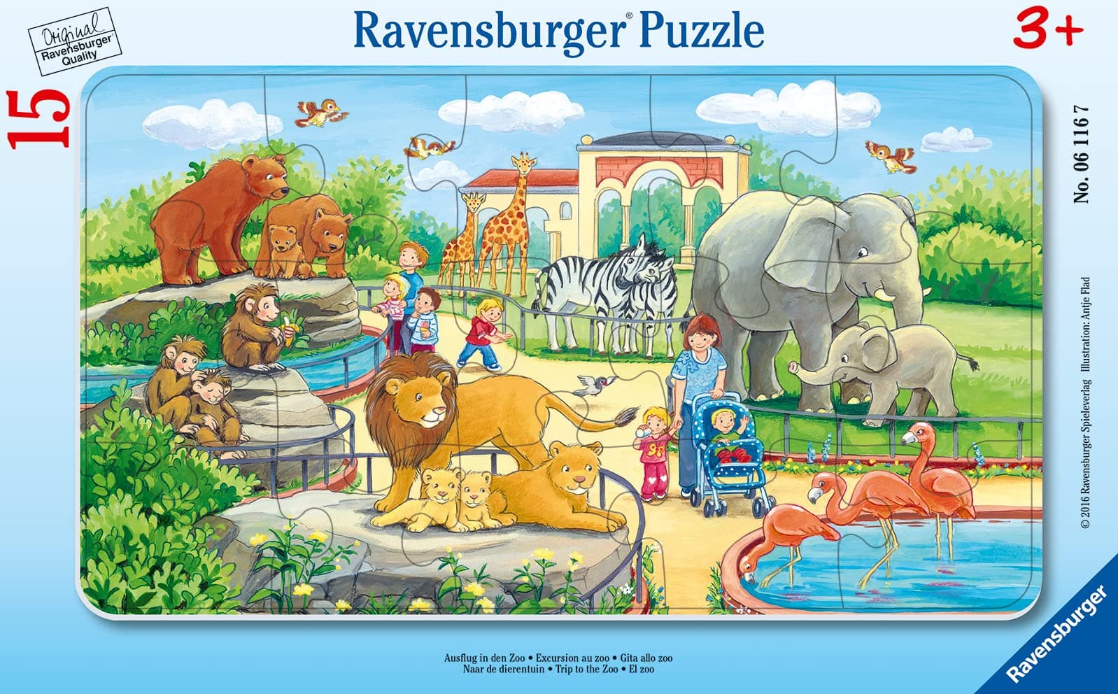 Пъзел Ravensburger 15 ел. - Разходка до зоопарка