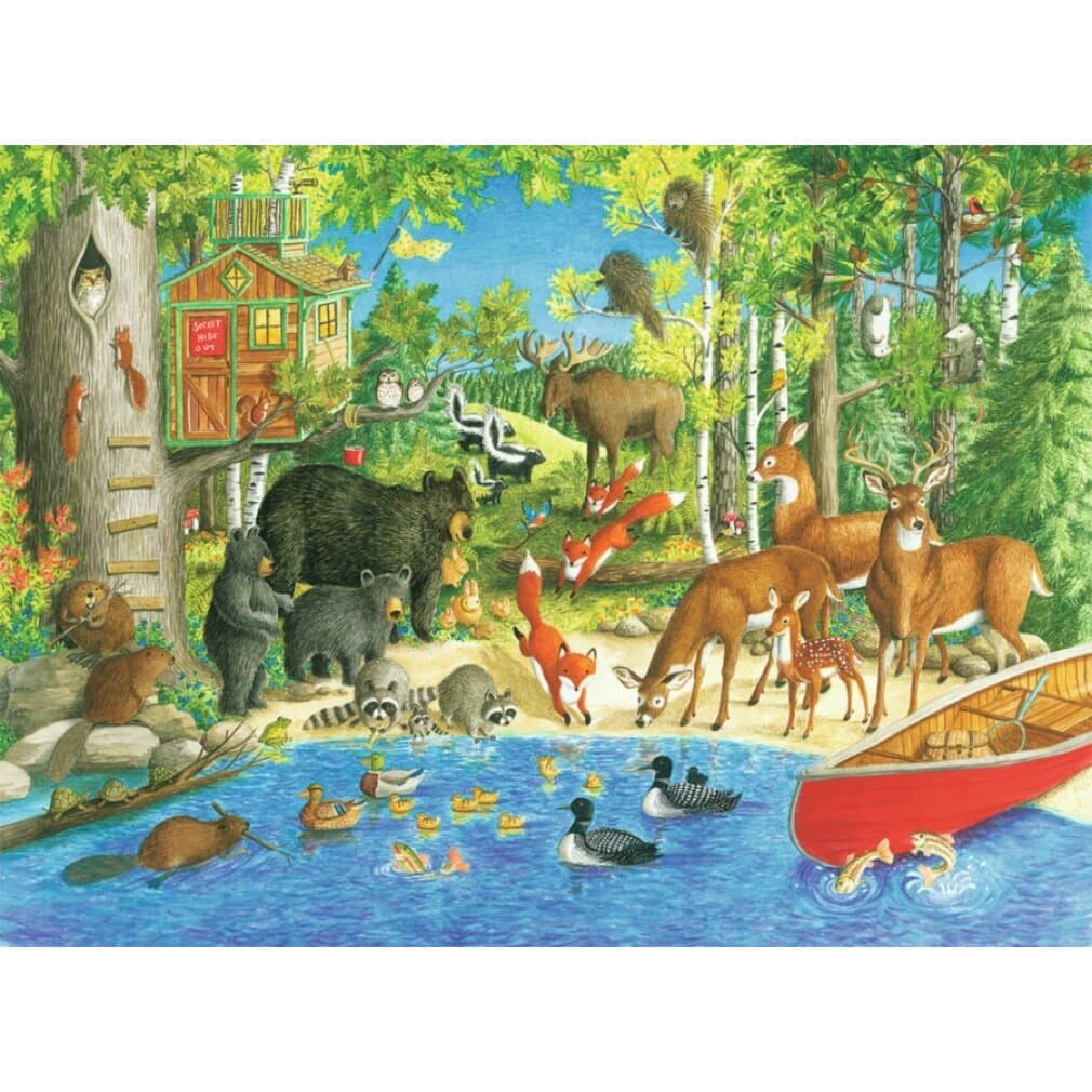 Пъзел Ravensburger 200 ел. XXL - Приятели в гората