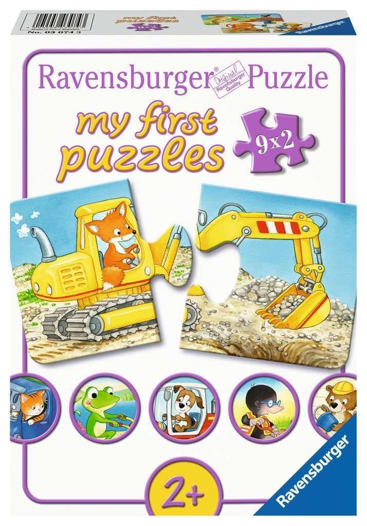 Моят първи пъзел Ravensburger 9х2 ел. - Строителна площадка за животни