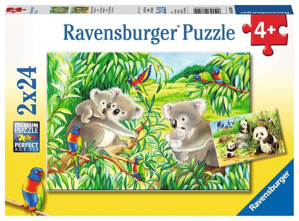 Пъзел Ravensburger 2x24 ел. - Коали и Панди