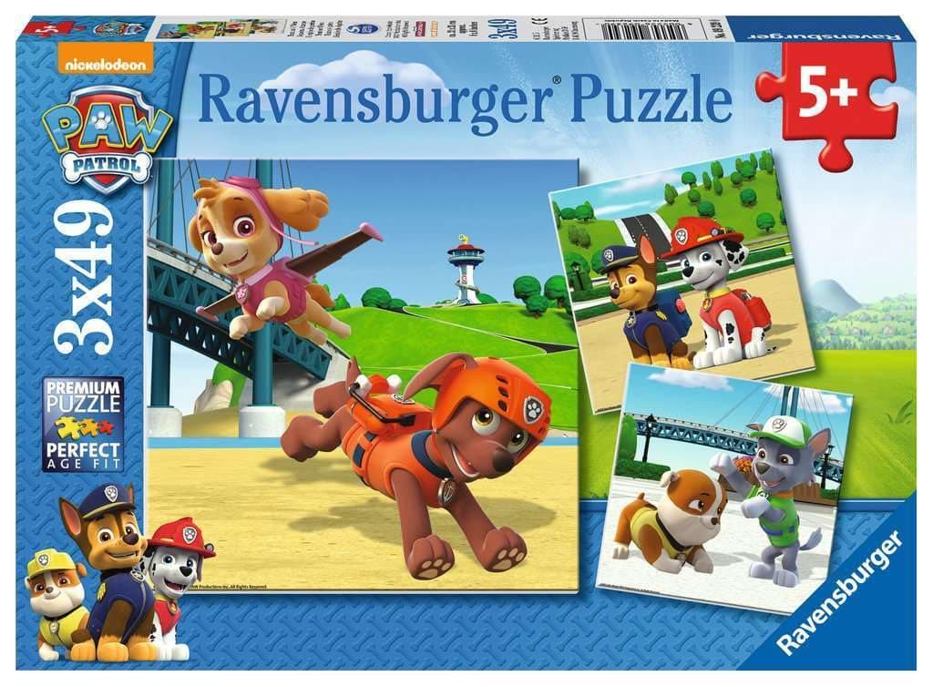 Пъзел Ravensburger 3x49 ел. - Пес патул: Екип от четирима