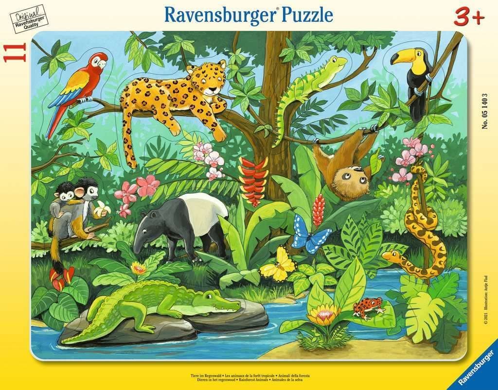 Пъзел Ravensburger 11 ел. - Тропически животни