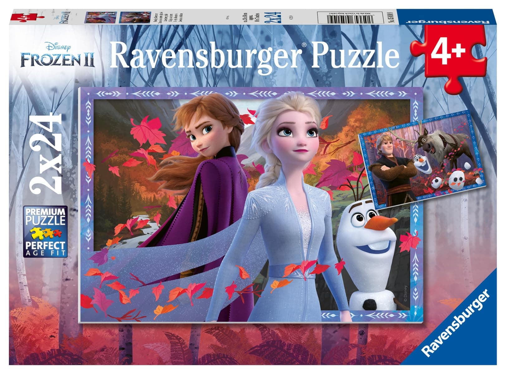 Пъзел Ravensburger 2x24 ел. - Замръзналото кралство 2: Ледено приключение
