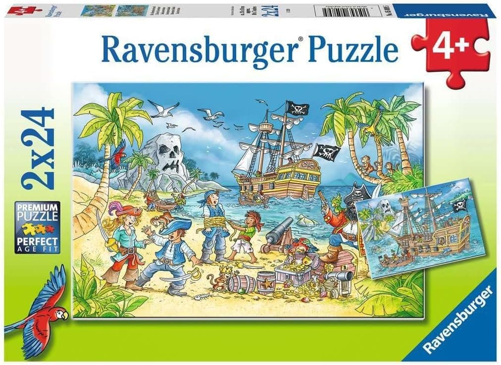 Пъзел Ravensburger 2x24 ел. - Остров на приключенията