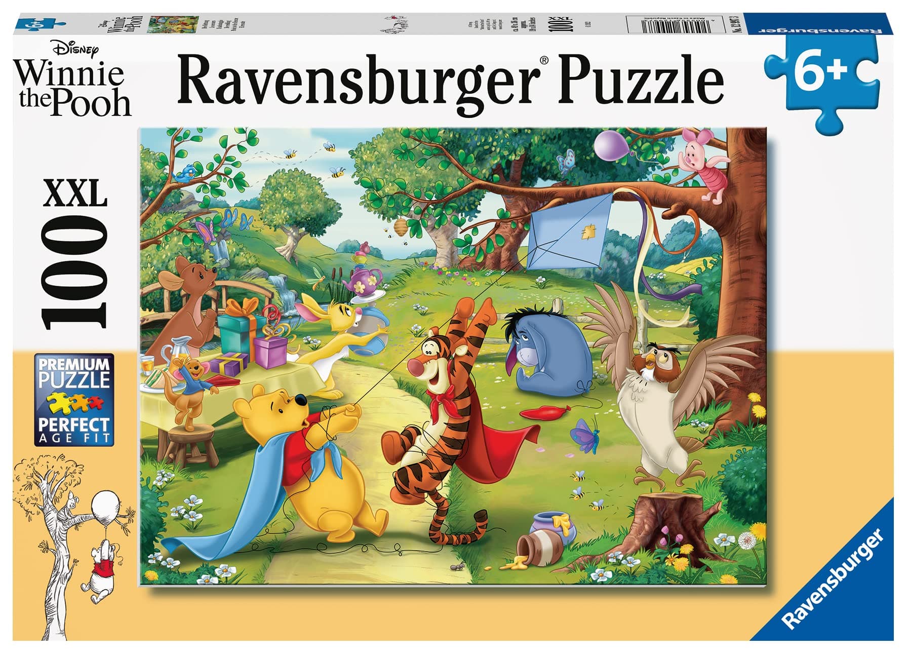 Пъзел Ravensburger 100 ел. XXL - Мечо Пух на помощ