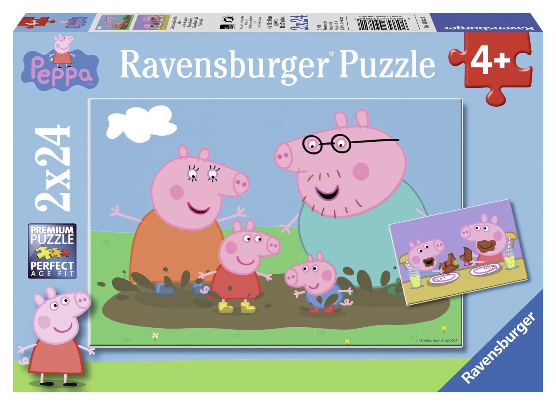 Пъзел Ravensburger 2x24 ел. - Peppa Pig: Щастливо семейство