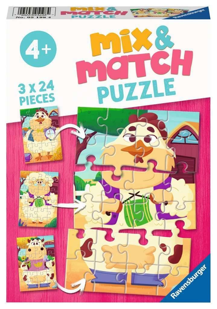 Пъзел Ravensburger 3х24 ел. - Моите приятели от фермата