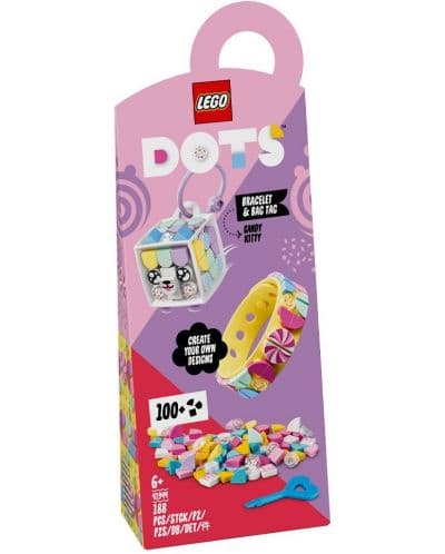LEGO® DOTS™ 41944 - Гривна и табелка за чанта Candy Kitty