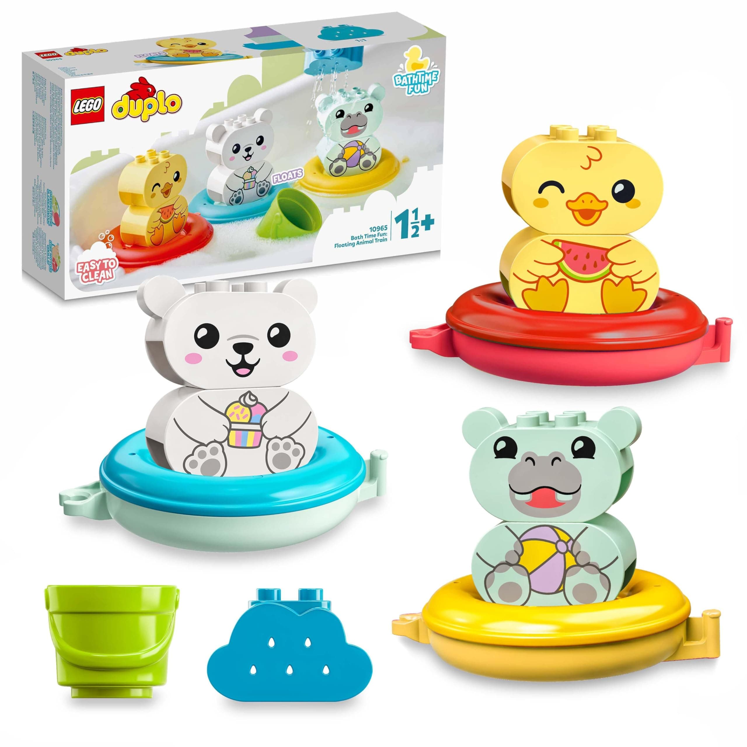 LEGO® DUPLO® My First 10965 - Забавления в банята: плаващ влак за животни