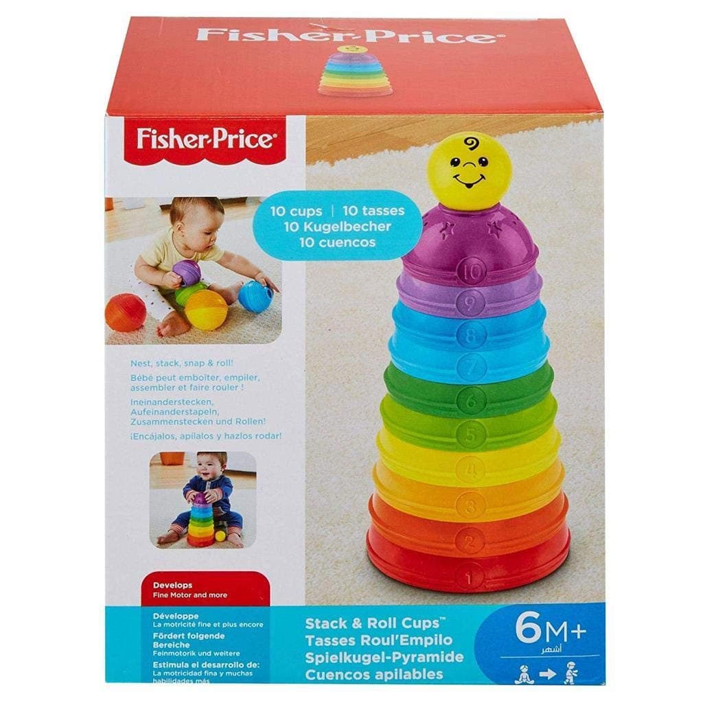 Кула за подреждане с разноцветни чашки Fisher Price