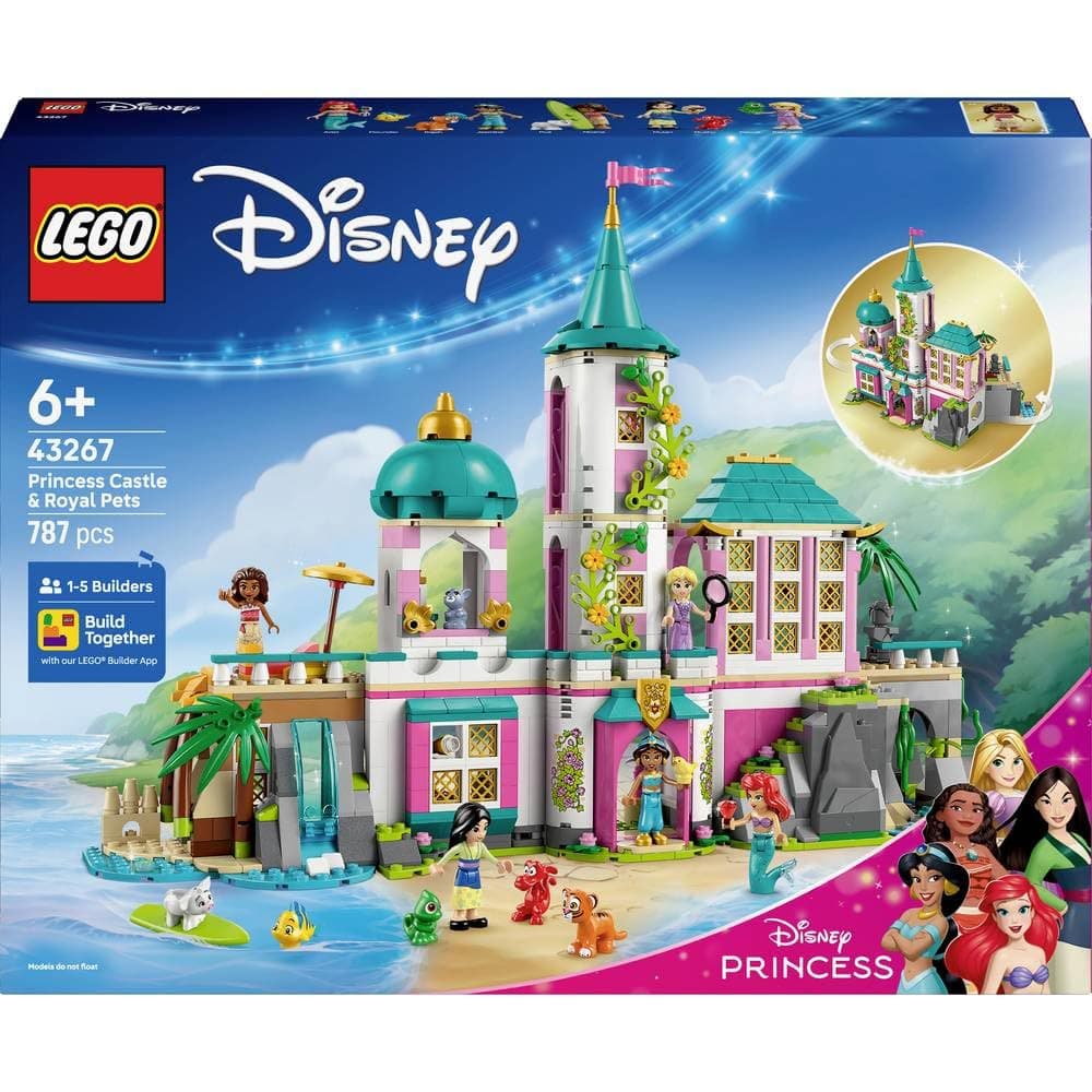 LEGO® Disney Princess 43267 - Замъкът на принцесите и кралските домашни любимци