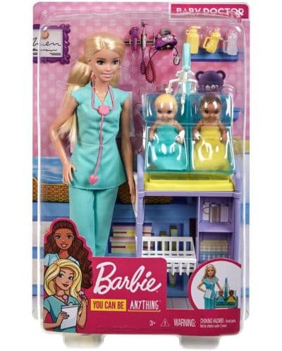 Кукла Barbie - Игрален комплект Педиатър