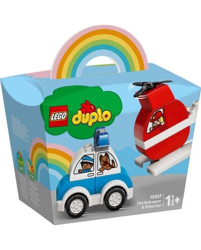 LEGO® DUPLO® My First 10957 - Пожарникарски хеликоптер и полицейска кола