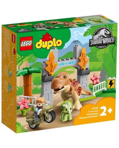 LEGO® DUPLO® Jurassic World 10939 - Бягство на тиранозавър рекс и трицератопс