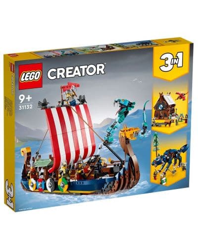 LEGO® Creator 31132 - Викингски кораб и Змията на Мидгард