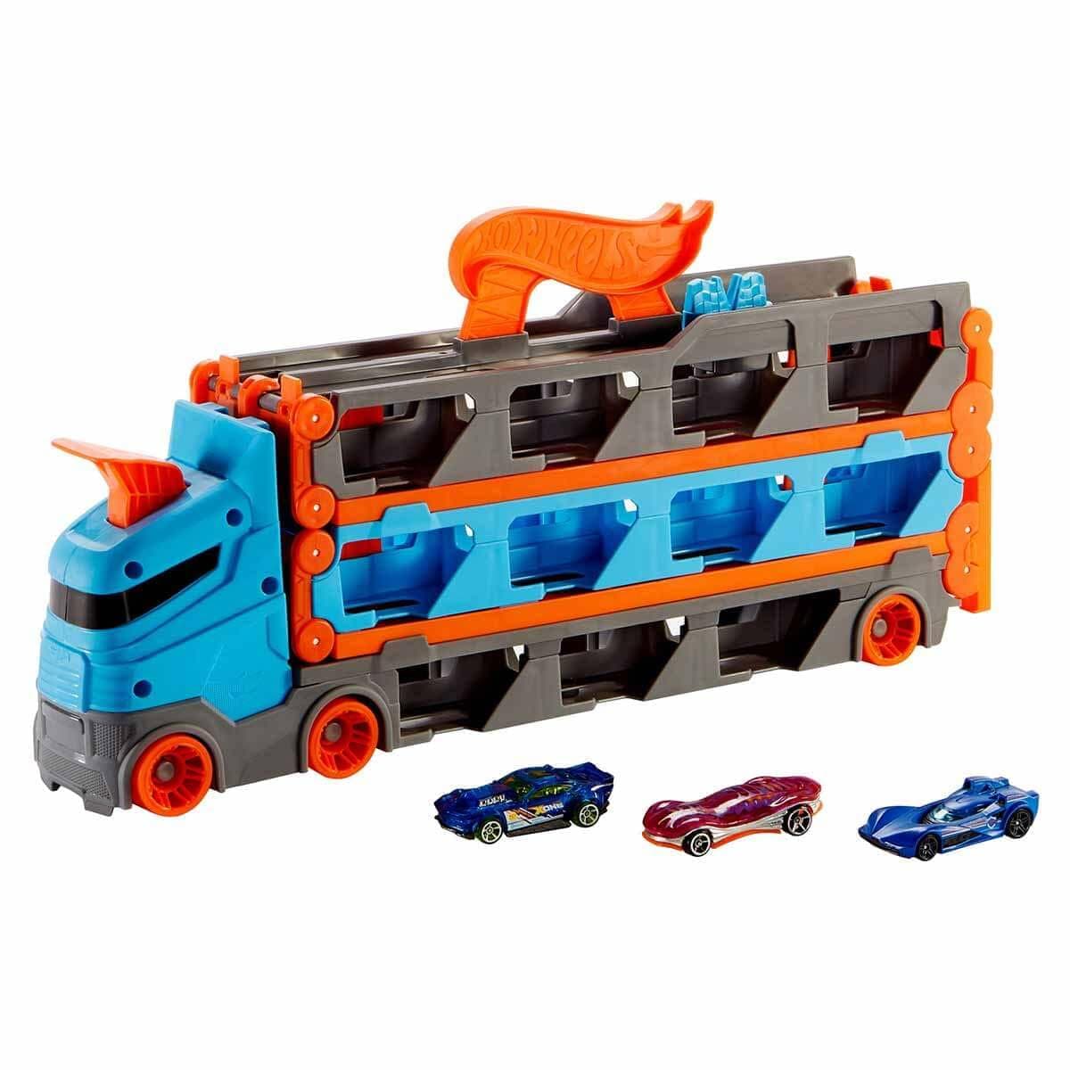 Hot Wheels City - Високоскоростен транспортьор с 3 колички