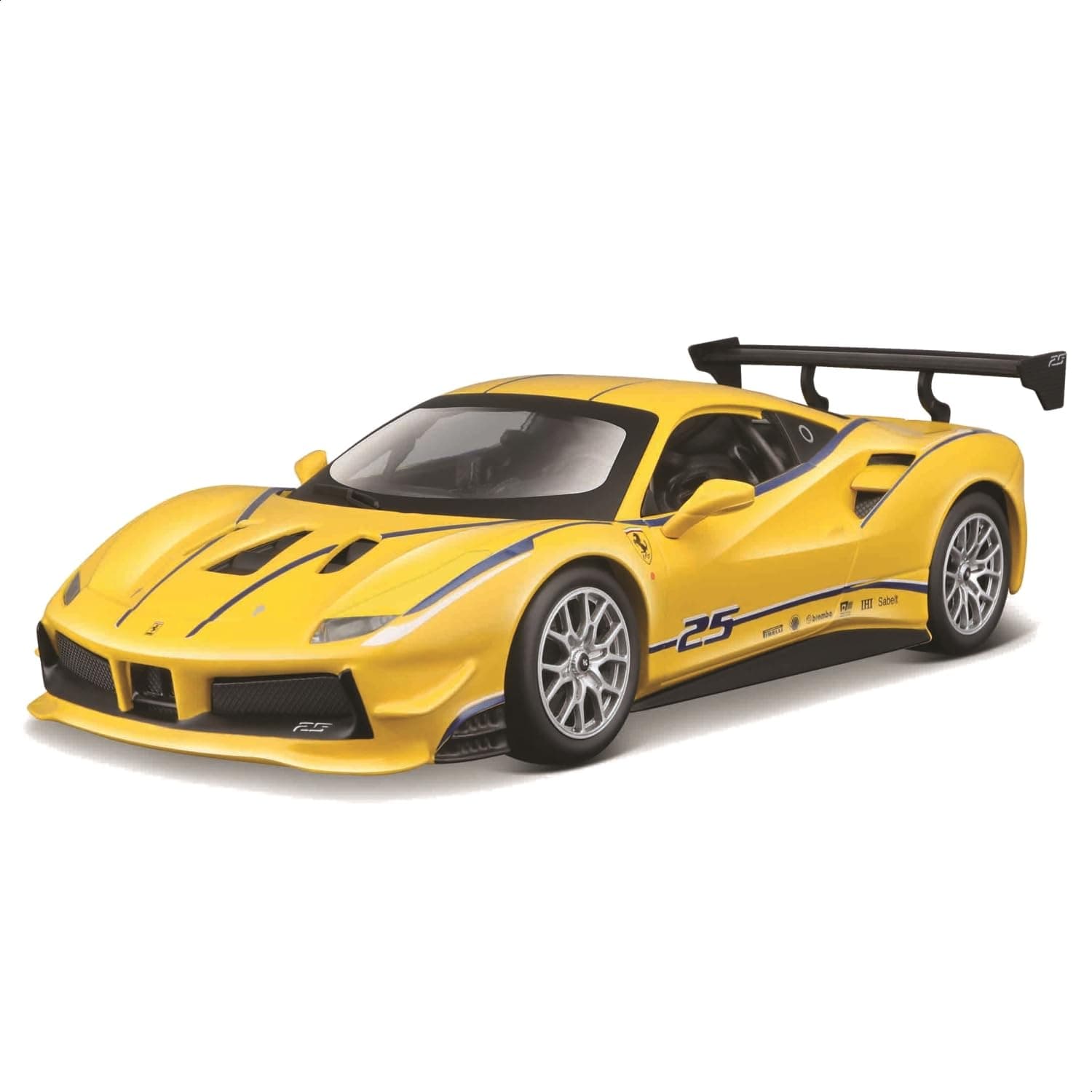 Bburago Ferrari - модел на кола 1:24 - Ferrari 488 Challenge, жълто